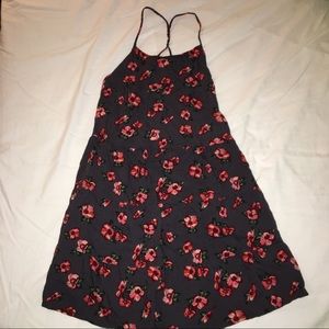 Hollister floral pattern open back summer dress